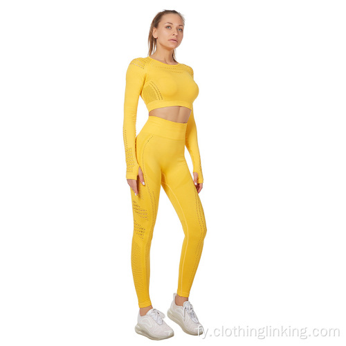 Tops mei lange mouwen en leggings mei heule taille